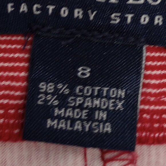 Ann Taylor Factory Red Pinstripe Skirt - Picture 6 of 11